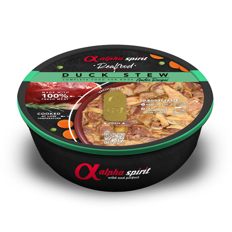 Alpha Spirit Real Food Karma mokra dla psa kaczka w sosie 280 g