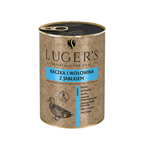 Karma mokra dla psa Luger’s kaczka i wołowina z jabłkiem 400 g