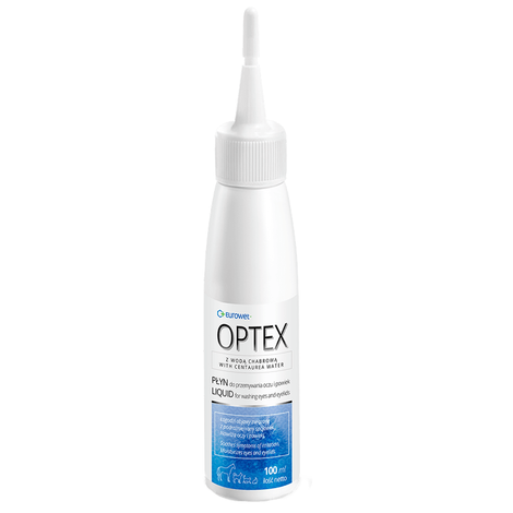 Płyn do przemywania oczu i powiek psa lub kota Optex 100 ml