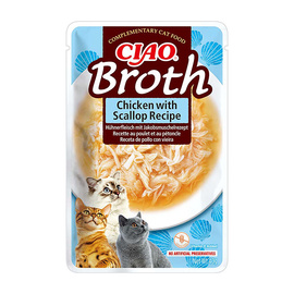 Inaba Broth Karma dla kota z kawałkami kurczaka z przegrzebkami w rosole 40 g