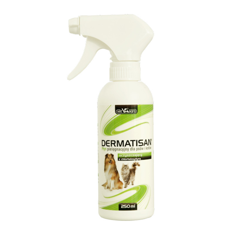 Dermatisan Płyn oczyszczający z chlorheksydyną dla psa i kota 250 ml