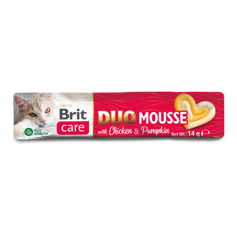 Brit Care Cat Creamy Duo Mousse mokra karma dla kota z kurczakiem i dynią 4 x 14 g