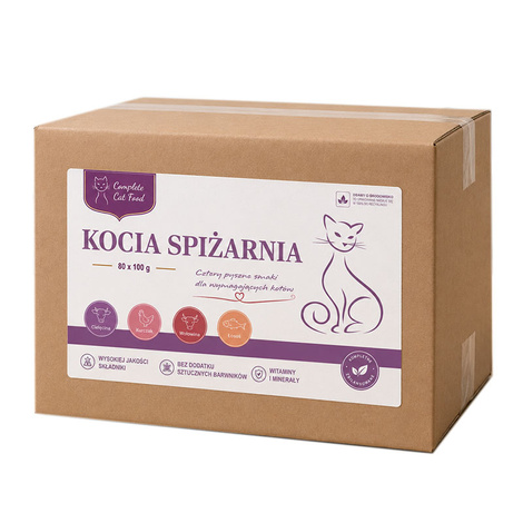 Kocia Spiżarnia mokra karma dla kota mix smaków 80 x 100 g
