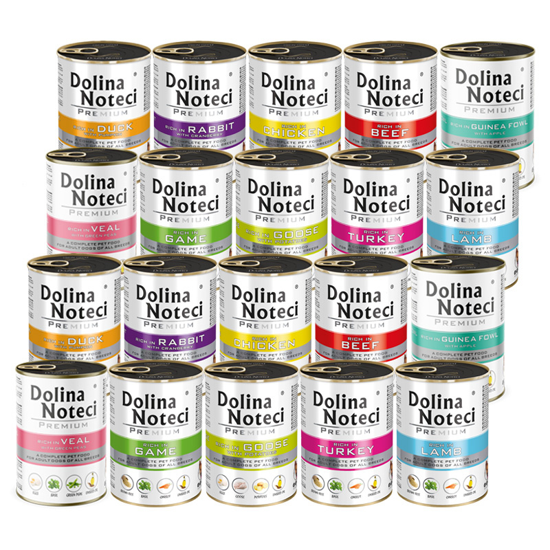 Mokra karma dla psa Dolina Noteci Premium Mix smaków bez ryb 20 x 400 g