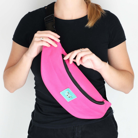 Spółka Zoo Design Pojemna materiałowa torba saszetka nerka Kolor różowy