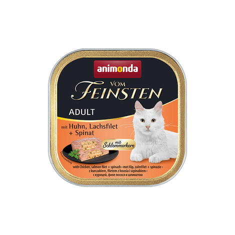 Karma dla kota Animonda vom Feinsten Cat Adult Kurczak filet z łososia i szpinak 100g