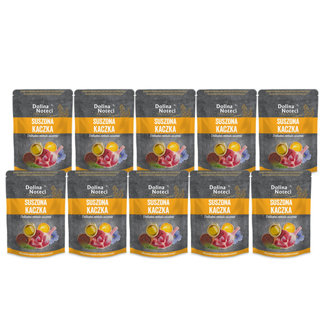 Dolina Noteci Premium Karma suszona dla sterylizowanych kotów wszystkich ras kaczka zestaw 10 x 150 g