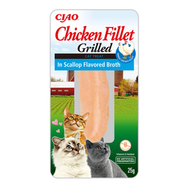 Inaba Cat Chicken Fillet Przysmak dla kota Grillowany filet z kurczaka w bulionie z przegrzebków 25 g