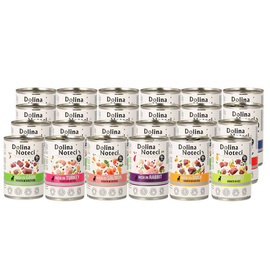 Mokra karma dla psa Dolina Noteci Premium bogata w mięso mix smaków 24 x 400 g EDYCJA LIMITOWANA