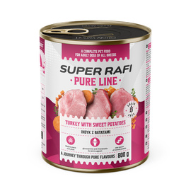 Super Rafi Pure Line Mokra karma dla psa - indyk z batatami 800 g