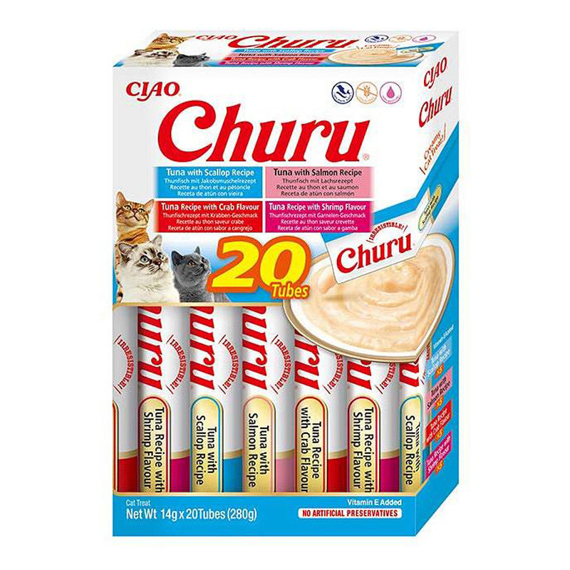 Inaba Cat Churu Przysmak dla kota mix smaków z tuńczykiem 20 x 14 g