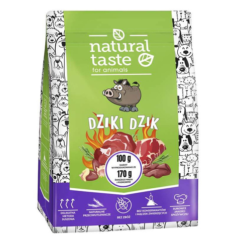 Karma suszona dla psa Natural Taste Dziki Dzik 1 kg