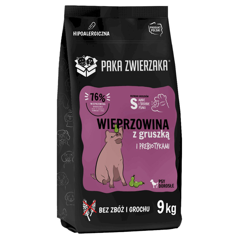 Paka Zwierzaka Seventh Heaven Karma sucha dla psa wieprzowina z gruszką S 9 kg