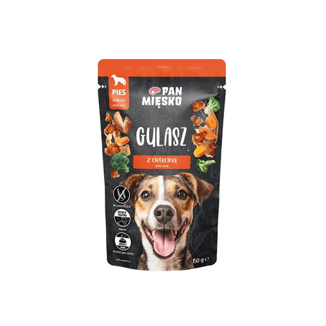 Pan Mięsko karma mokra dla psa gulasz indyk z cielęciną 150 g