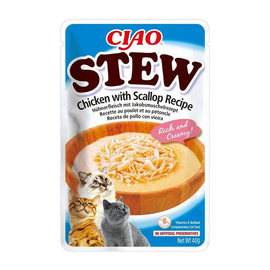 INABA STEW Potrawka z kurczaka i przegrzebków w kremowym sosie dla kota 40 g