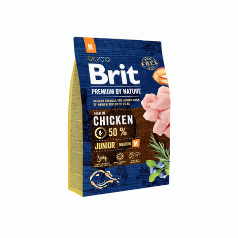 Karma dla psa Brit Premium By Nature Junior Medium 3kg