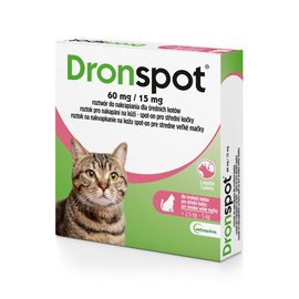 Vetoquinol Dronspot Krople na robaki i pasożyty dla średnich kotów 2,5 - 5 kg 2 szt.