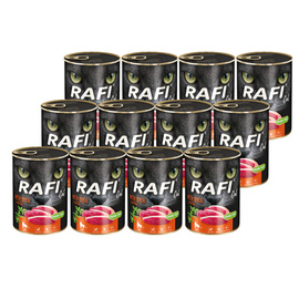 Mokra karma dla kota Rafi Cat Adult z kaczką zestaw 12 x 400 g