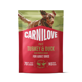 Carnilove Dog Pouch Karma mokra dla psów Indyk i kaczka z tymotką łąkową 300 g