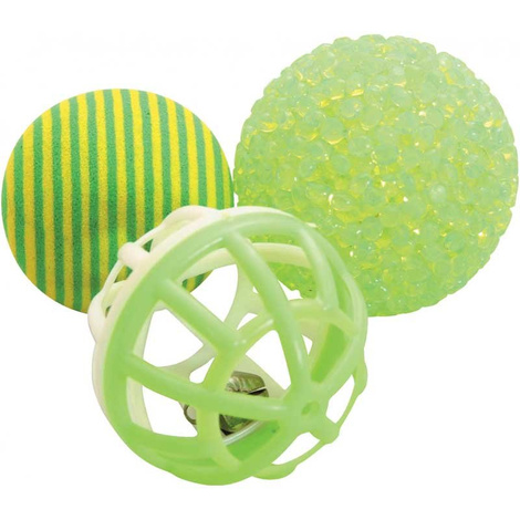 Zolux zabawka dla kota 3 piłki różne 4 cm