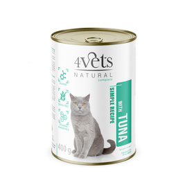 4Vets Natural Mokra karma dla kota z tuńczykiem 400 g