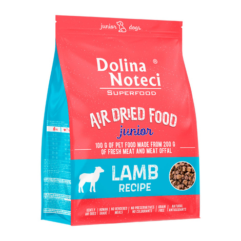 Dolina Noteci Superfood danie z jagnięciny Junior karma suszona dla psa 1 kg