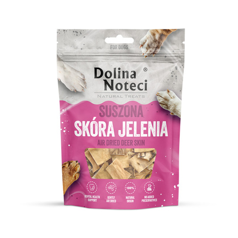 Dolina Noteci Natural Treats Deer Skin skóra jelenia przysmak dla psa 100 g
