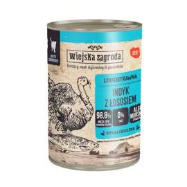 Wiejska Zagroda karma mokra dla kota Indyk z Łososiem 400 g