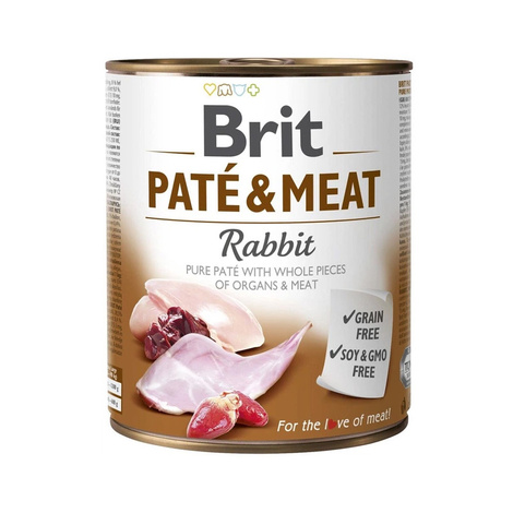 Karma mokra dla psa Brit Pate & Meat Rabbit 800 g