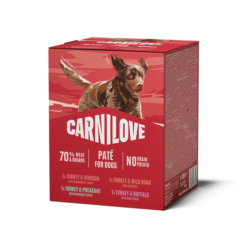 Carnilove Dog Pouch Paté Multipack Karma mokra dla psów Mix smaków 4 x 300 g