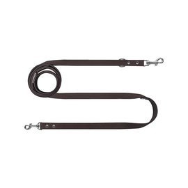 Smycz regulowana Chaba skórzana regulowana - 16-220 cm Brąz