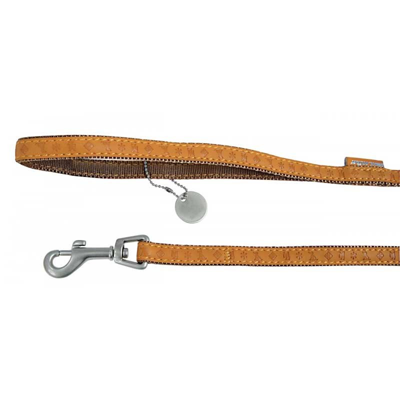 Zolux Smycz Mac Leather 10mm/1.2m żółty