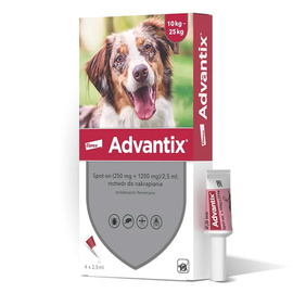 Advantix Krople na kleszcze dla psów 10 - 25 kg 2,5 ml - 1 szt.