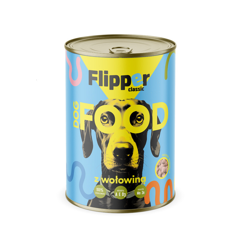 Flipper Mokra karma dla psa z wołowiną 415 g
