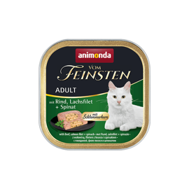 Karma mokra dla kota Animonda vom Feinsten Cat Adult z wołowiną, łososiem i szpinakiem 100g