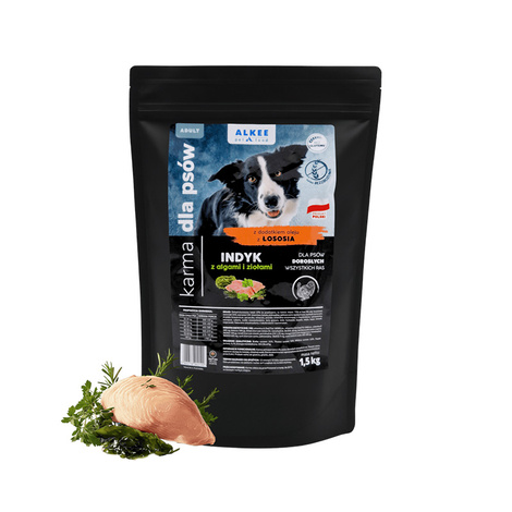 ALKEE karma dla psa indyk z ziołami i algami 1,5 kg