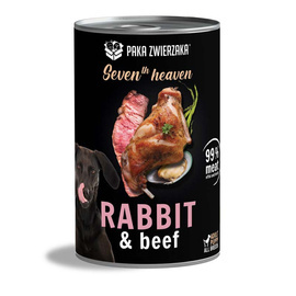 Paka Zwierzaka Seventh Heaven Karma mokra dla psa Rabbit & Beef królik i wołowina 400 g