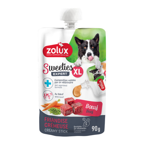 Zolux Sweeties XL Kremowy przysmak dla psa z wołowiną 90 g