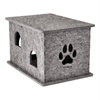 Domek z filcu dla psa Dolina Noteci szary 32 x 37 x 54 cm