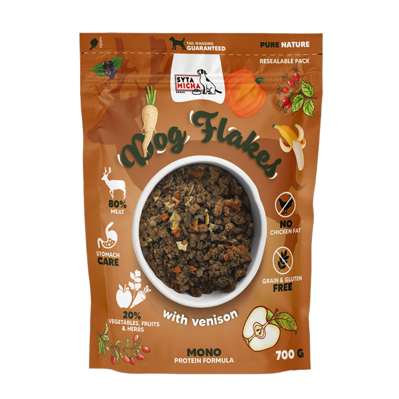 Syta Micha Dog Flakes suszona karma dla psa Dziczyzna 700 g