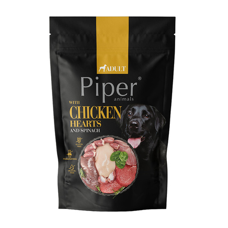 Mokra Karma dla psa Piper Animals z sercami z kurczaka i szpinakiem 500 g
