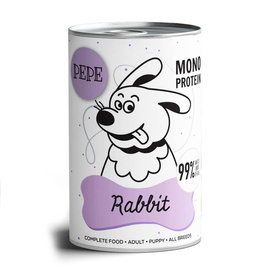 Paka Zwierzaka Karma mokra dla psa PEPE Rabbit (królik) 400 g