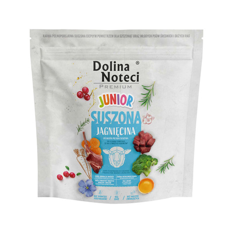 Super Oferta Karma suszona dla psa Dolina Noteci Premium junior jagnięcina 1 kg