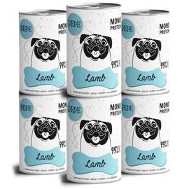 Paka Zwierzaka Karma mokra dla psa PEPE Lamb (jagnięcina) zestaw 6 x 400 g