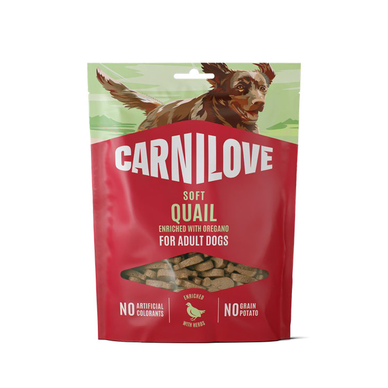 Carnilove Dog Soft Snack Miękkie przysmaki dla psów z przepiórką i oregano 200 g