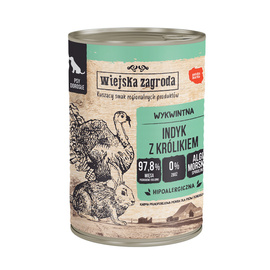 Wiejska Zagroda Karma mokra dla psa Indyk z królikiem 400 g