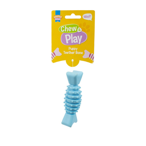 Cooper & Pals Gryzak dla szczeniąt kostka niebieska 12 cm