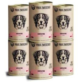 Paka Zwierzaka Karma mokra dla psa Wołowina i śledź zestaw 6 x 400 g