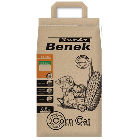 Żwirek dla kota Certech Super Benek Corn Cat Świeża Trawa 14 L