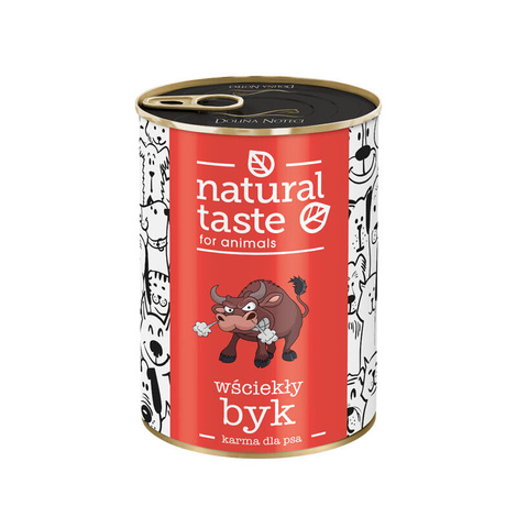 Mokra karma dla psa Natural Taste Wściekły Byk danie z wołowiny 400 g - Super Oferta
